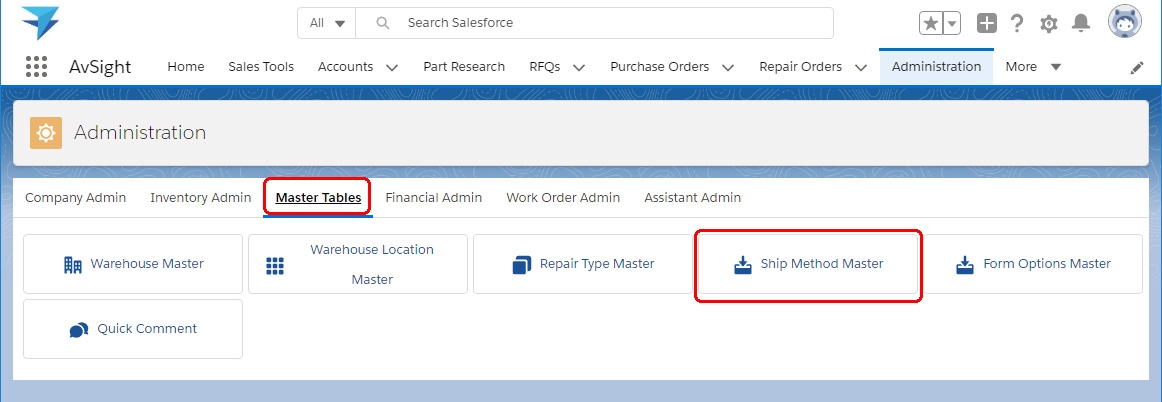 Creating and Maintaining Shipping Methods – AvSight Support